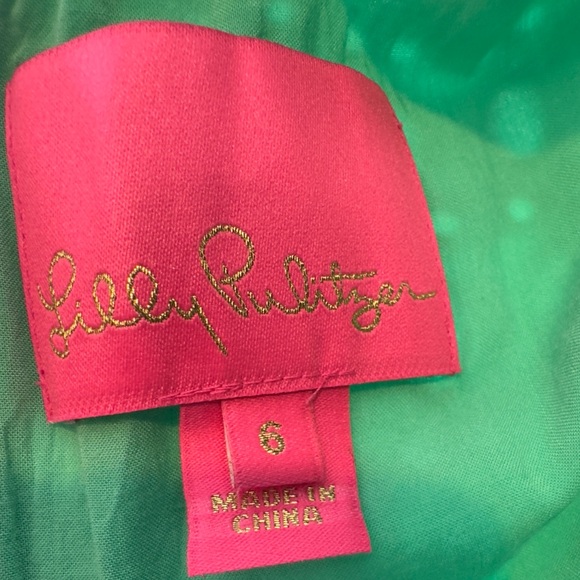 🦄 Lilly Pulitzer Size 6 Melody Maxi Dress Gustavia Green Eyelet - Picture 5 of 5